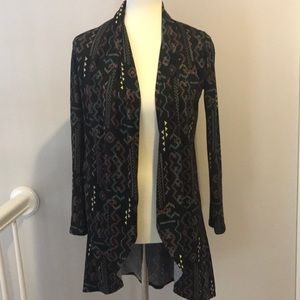 Pinc Aztec Open Cardigan Duster Size Large